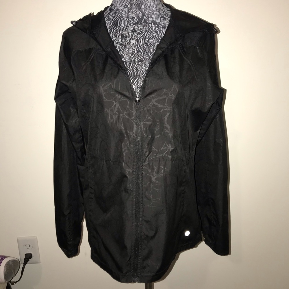 Black rain jacket
